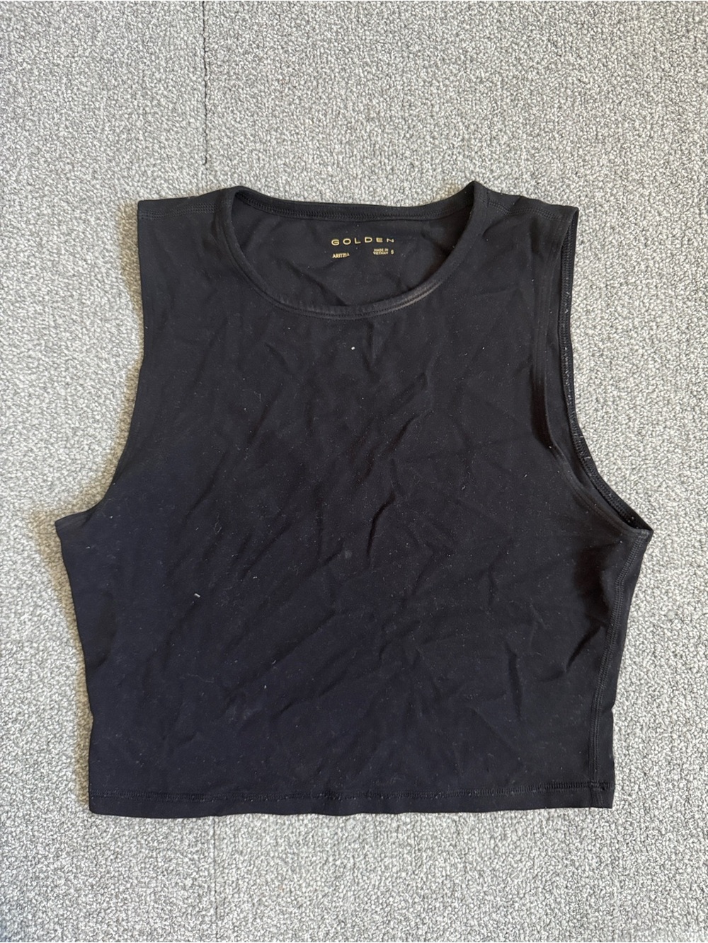Black Sleeveless Crop Tank Top Aritzia